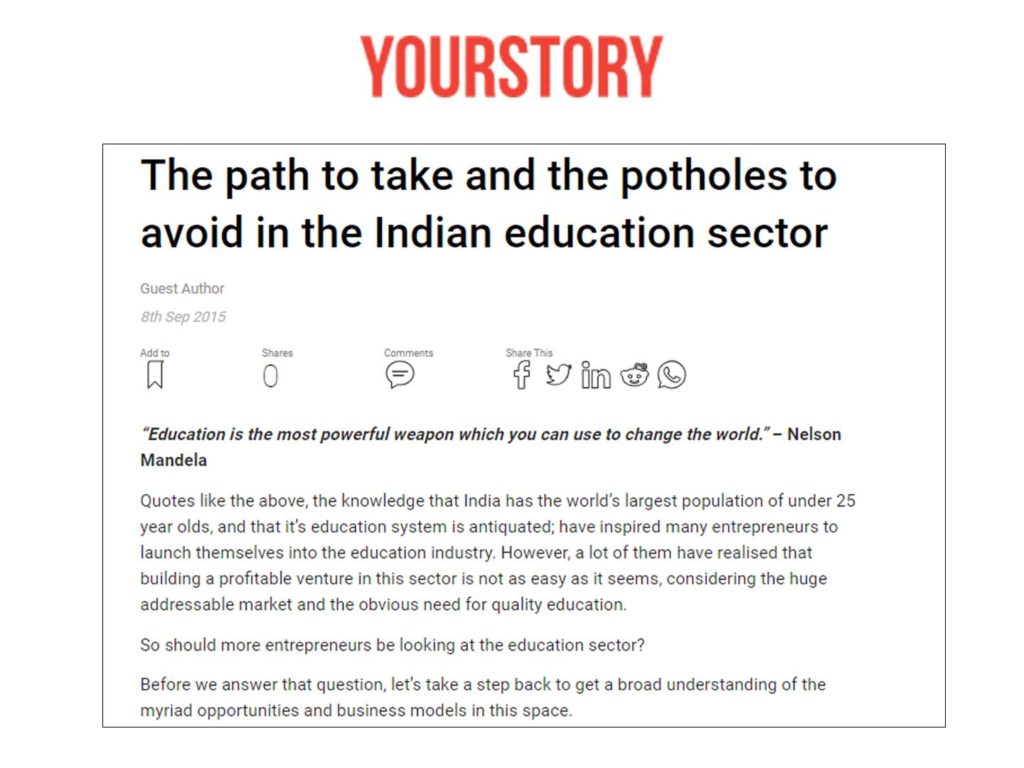 The path to take and the potholes to avoid in the Indian education sector