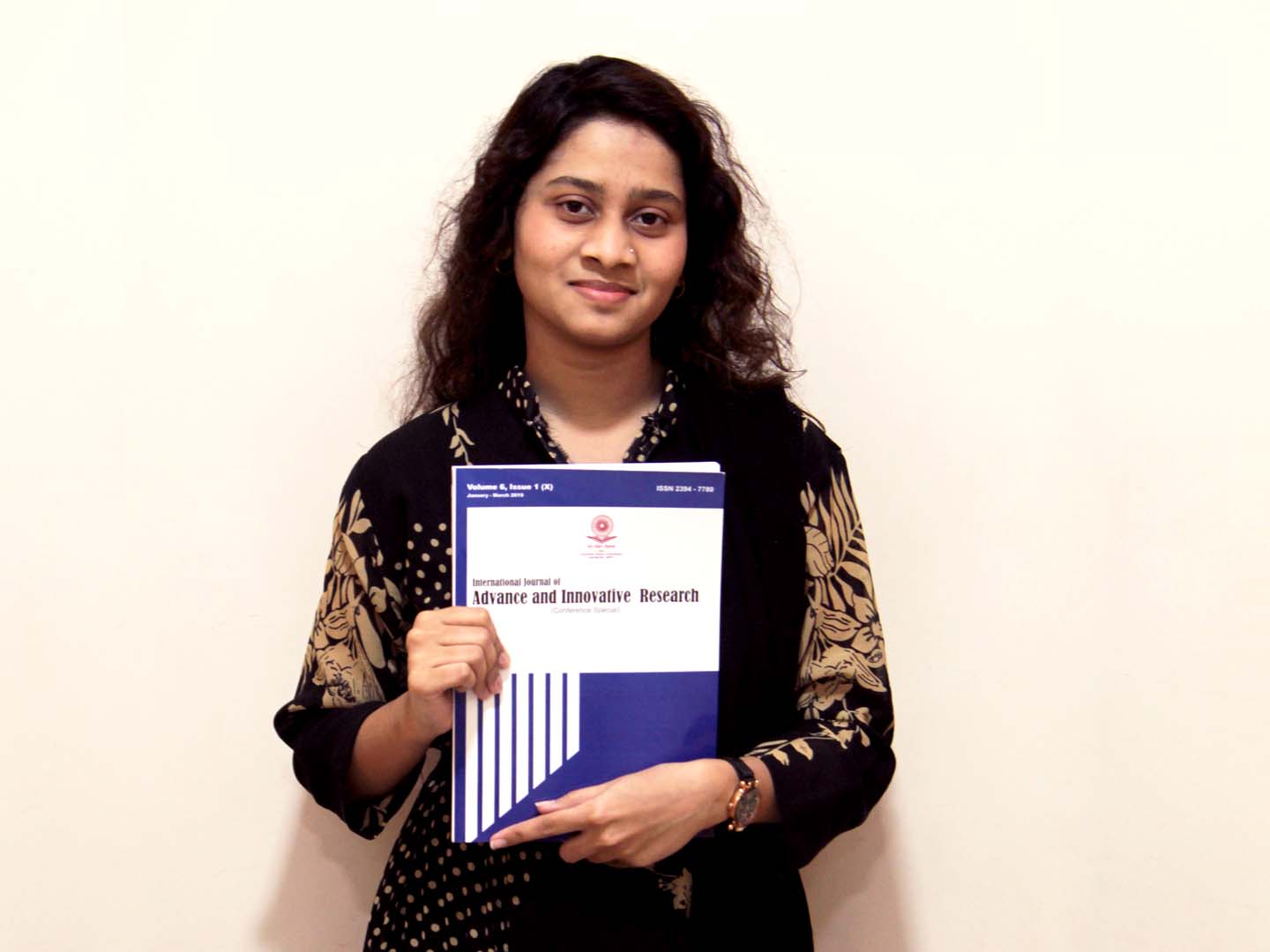 MBA student Afreen's Research paper being Published in an International Journal