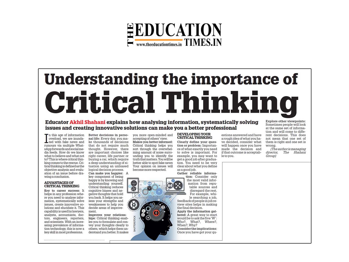 critical thinking in the news