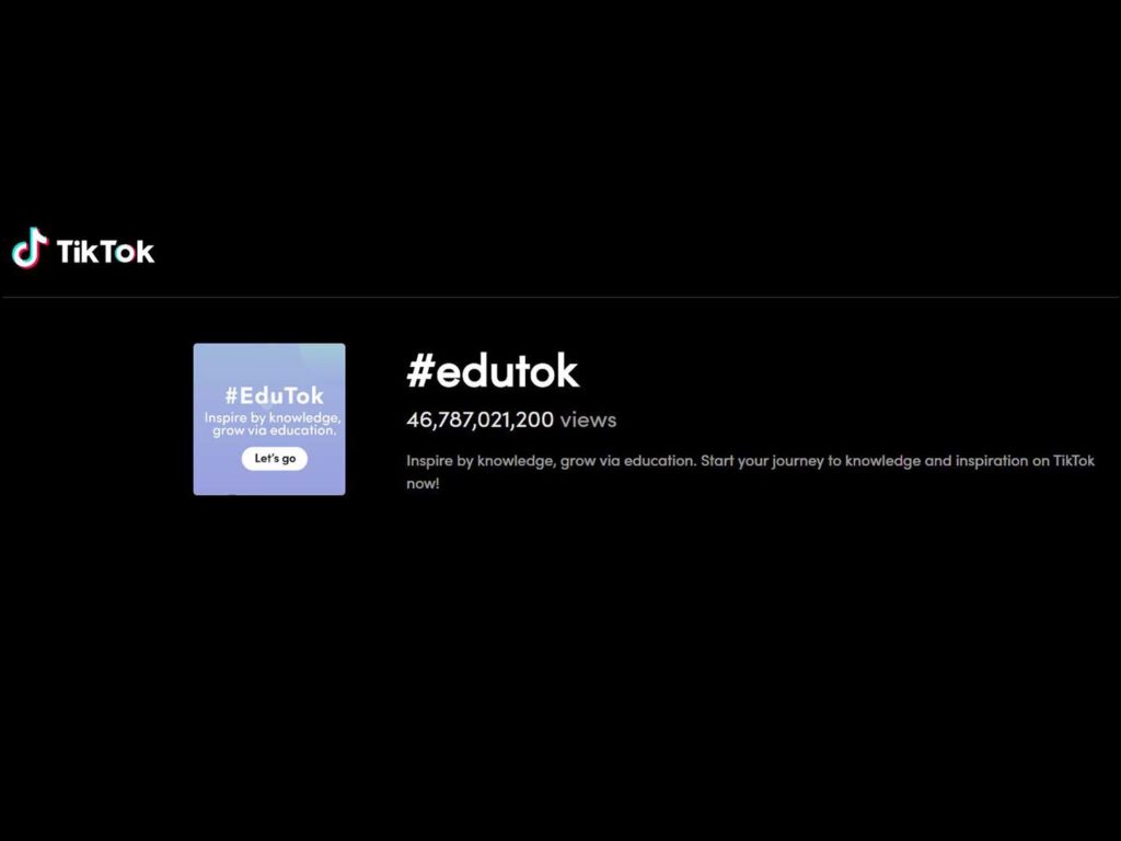 Tiktok launches an edtech platform 'Edutok' in India