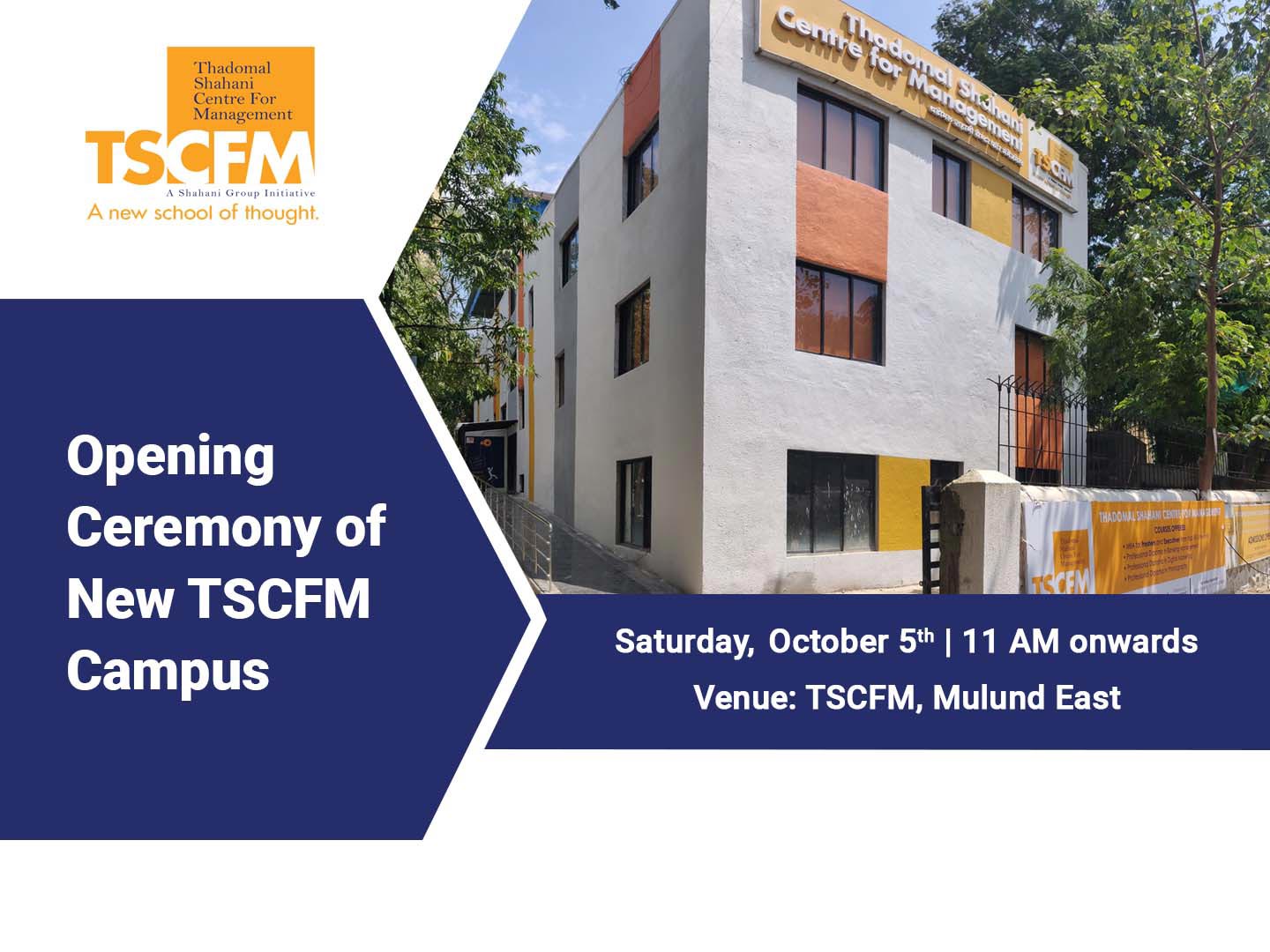 Opening Ceremony of New TSCFM Campus Mulund East ask.CAREERS