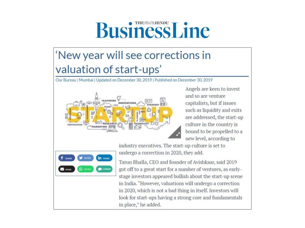 New year will see corrections in valuation of start-ups