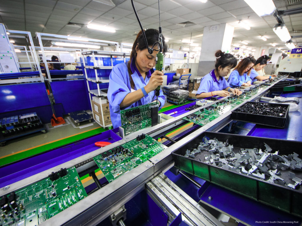 Sales of Chinese electronic goods have declined