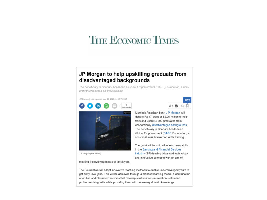 JP Morgan to help upskilling graduate from disadvantaged backgrounds