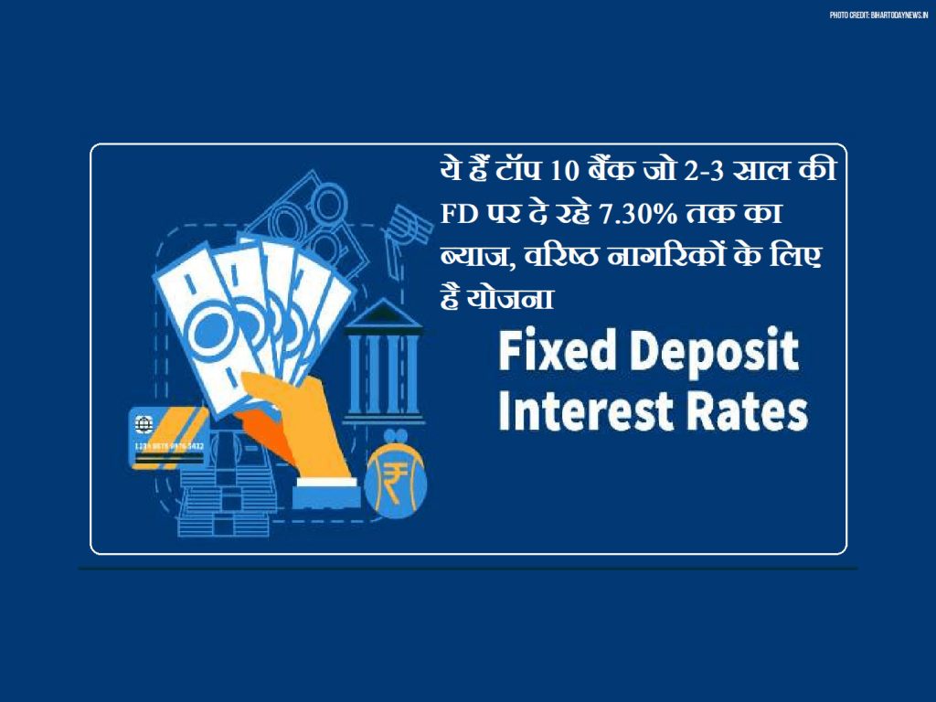 Five Banks that offer upto 7.3% interest on 3 yrs FD