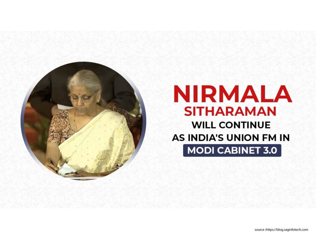 Nirmala Sitharaman Continues as Finance Minister in Modi's Third Term